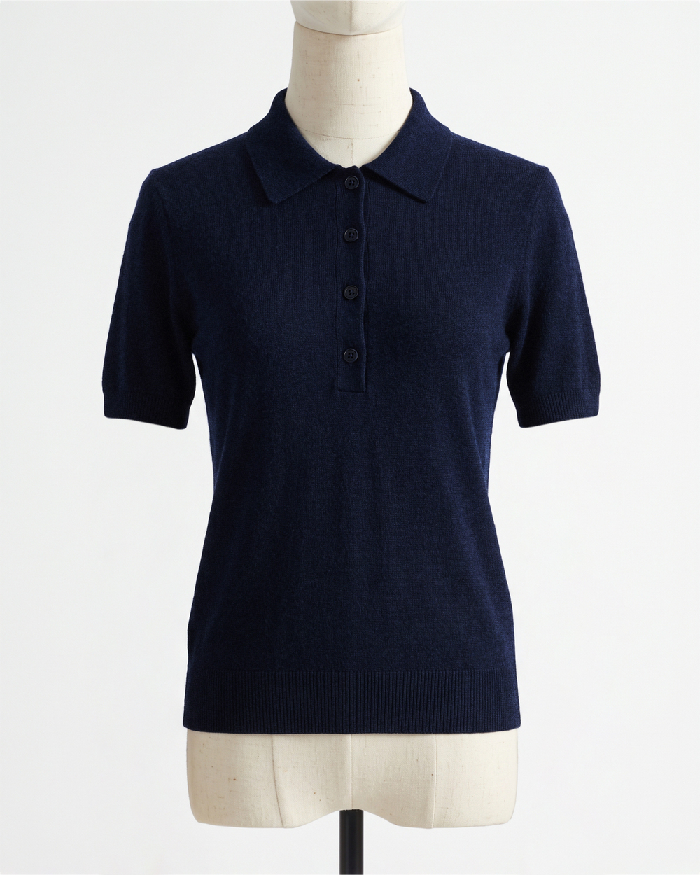 Mongolian Cashmere Short Sleeve Polo